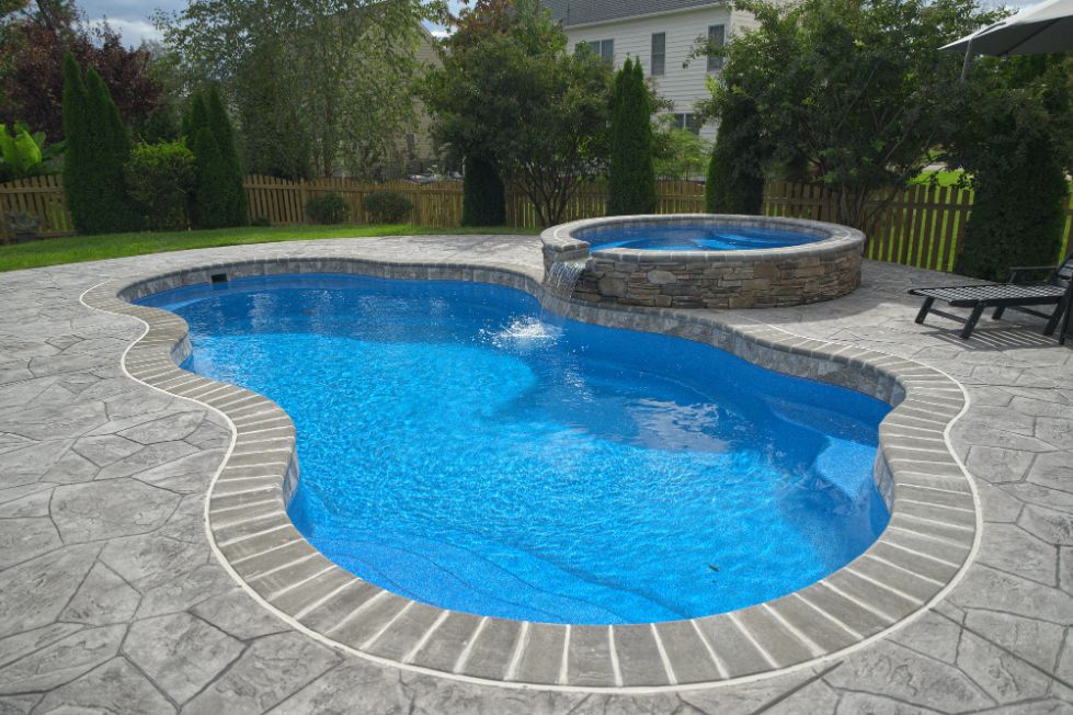 Custom gunite pool with spa and premium outdoor living space